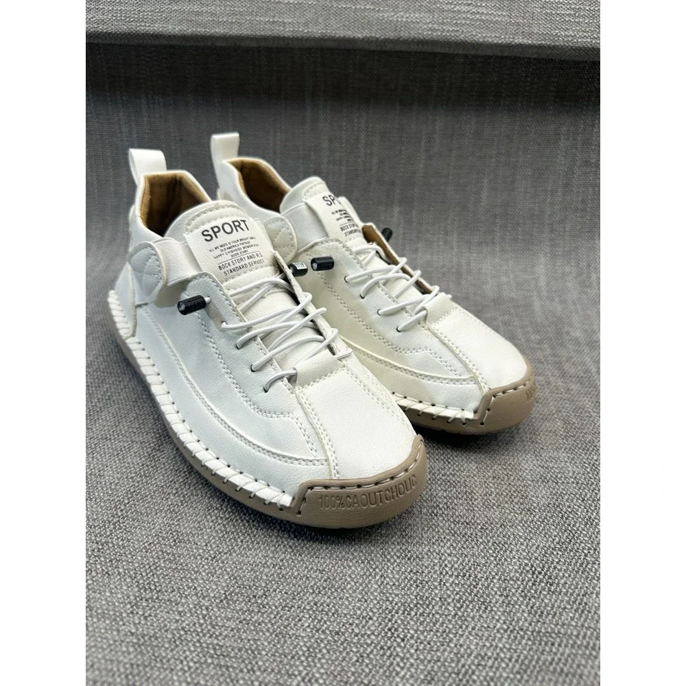 Fokzih Emiline Women 36 Eu 5.5 Us Orthopedic Shoes White Low Top Leather Sneaker